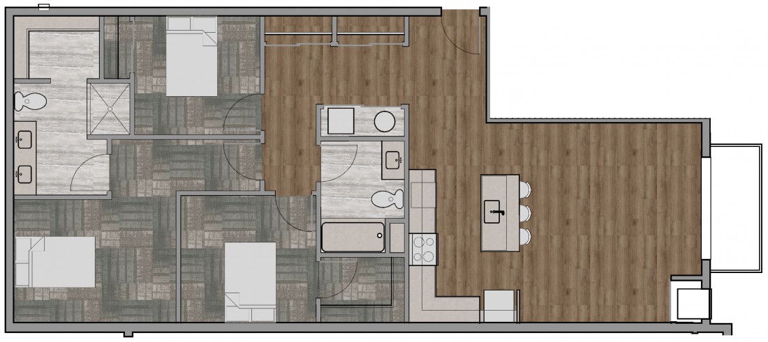 Apartment Floor Plans Rochester Hills MI - Cedar Valley Luxury Apartments - unit-JJ